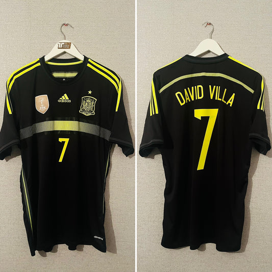 Spain away football shirt W/C 2014 David Villa Large