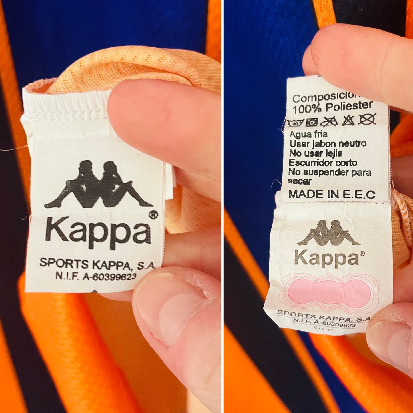 Barcelona away football shirt 1997/98 De La Pena Large