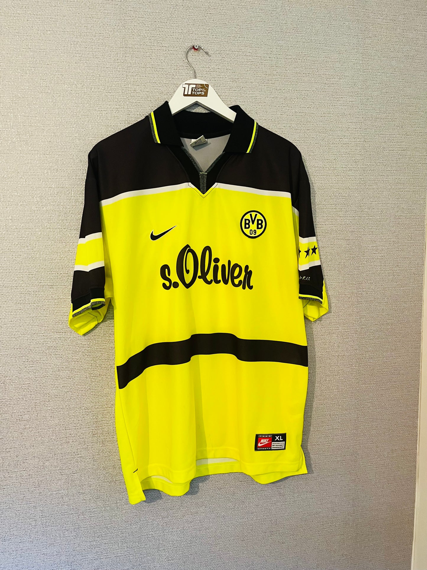 Borussia Dortmund home football shirt 1997/98 Moller XL