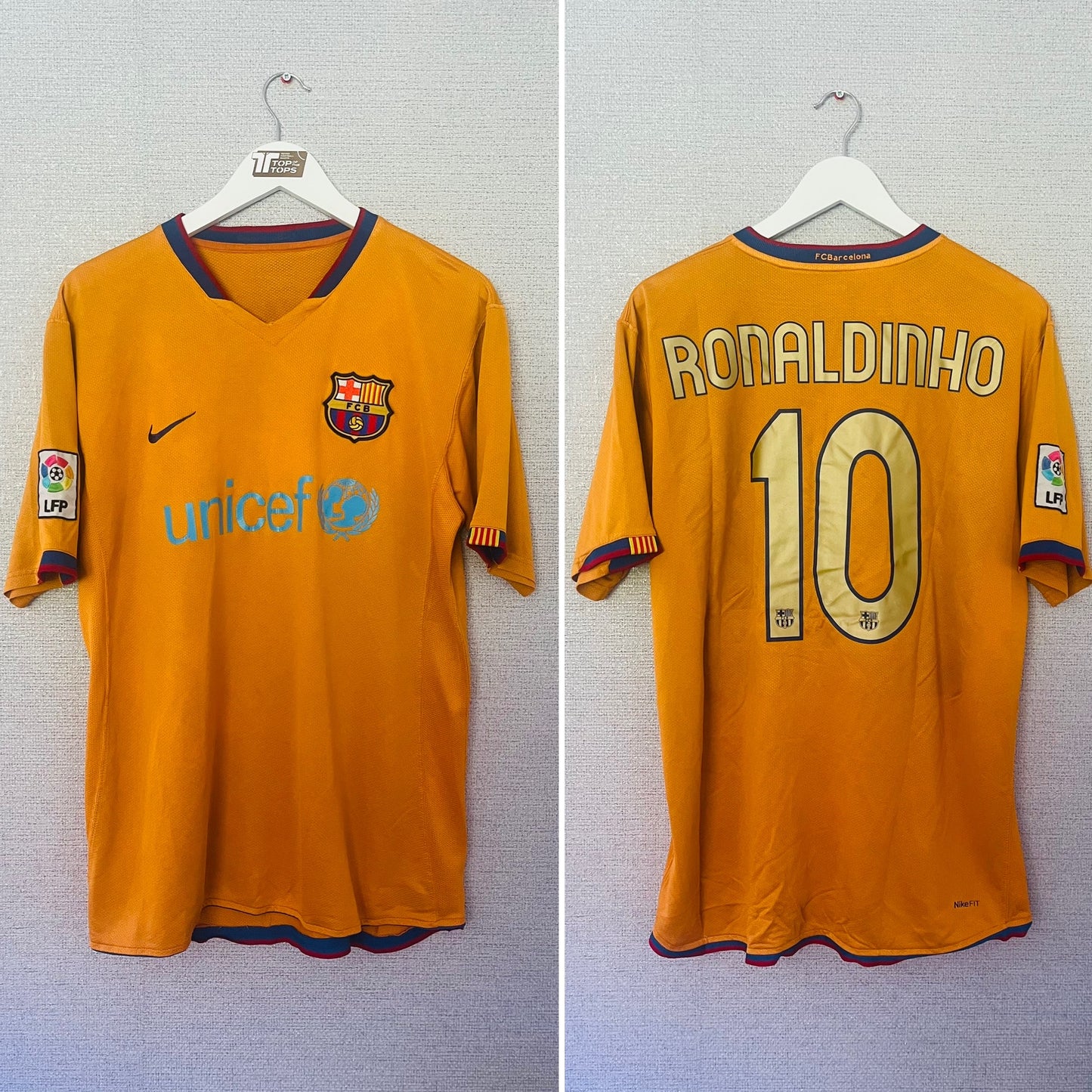 Barcelona away football shirt 2006/07 Ronaldinho Large