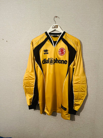 Middlesbrough goalkeeper football shirt 2003/04 Schwarzer Medium