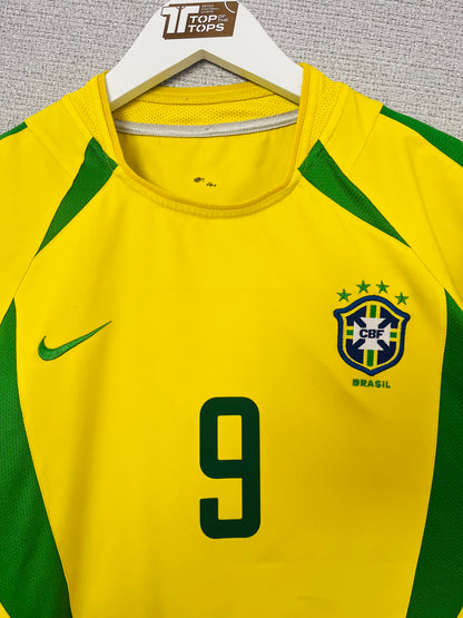 Brazil home football shirt W/C 2002 Ronaldo Medium