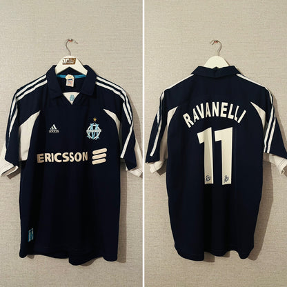 Marseille away football shirt 1999/2000 Ravanelli Large