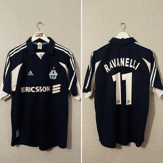 Marseille away football shirt 1999/2000 Ravanelli Large