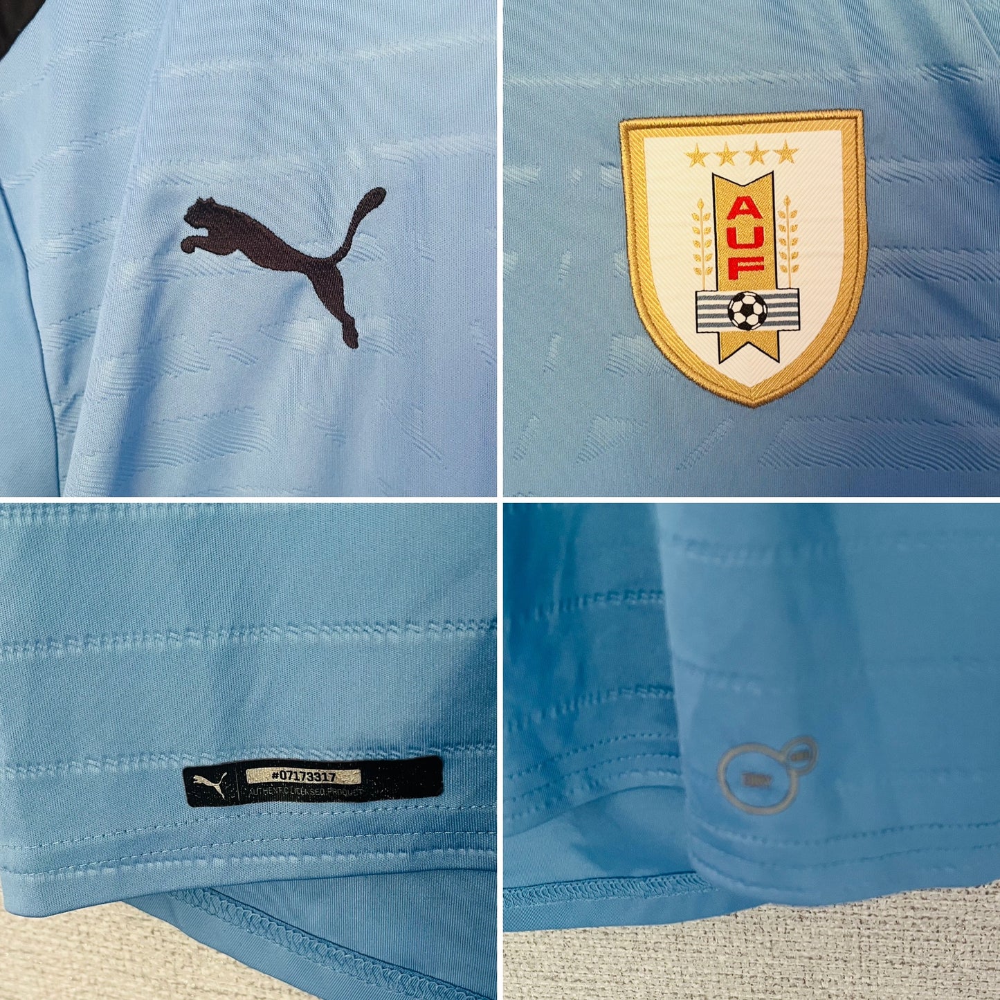 Uruguay home football shirt 2016/17 Suarez Large