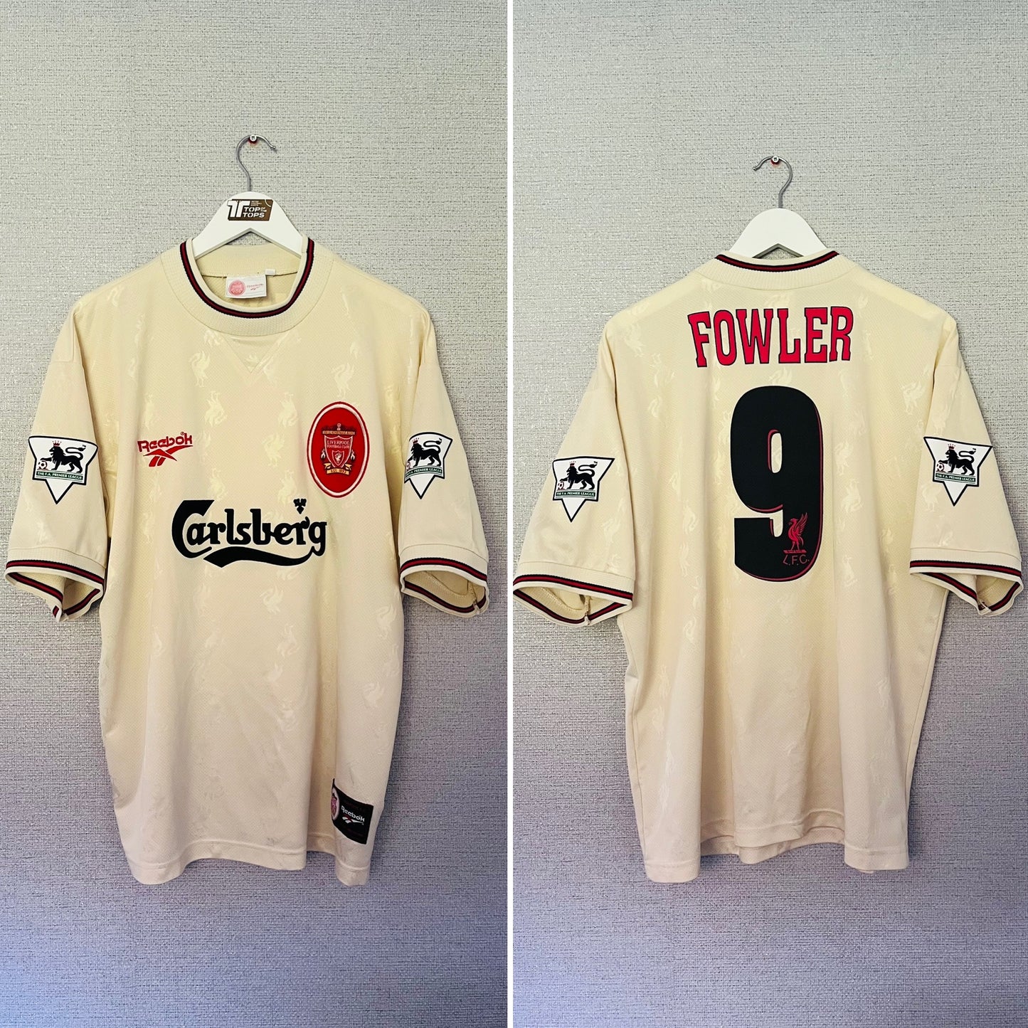 Liverpool away football shirt 1996/97 Fowler Large