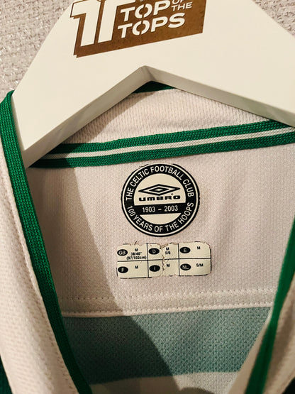 Glasgow Celtic home football shirt 2003/04 Larsson Medium