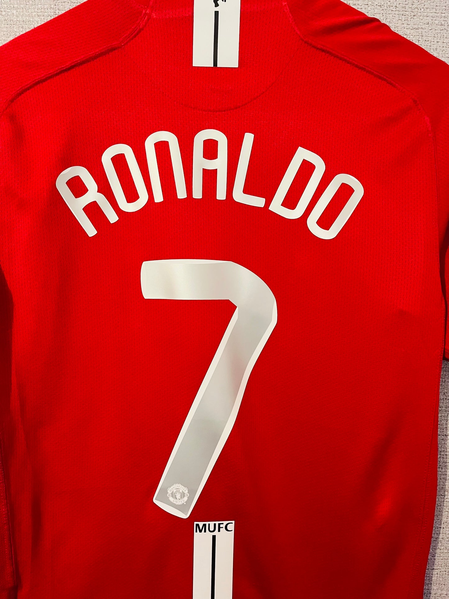 Manchester United home football shirt 2007/08 CR7 Medium