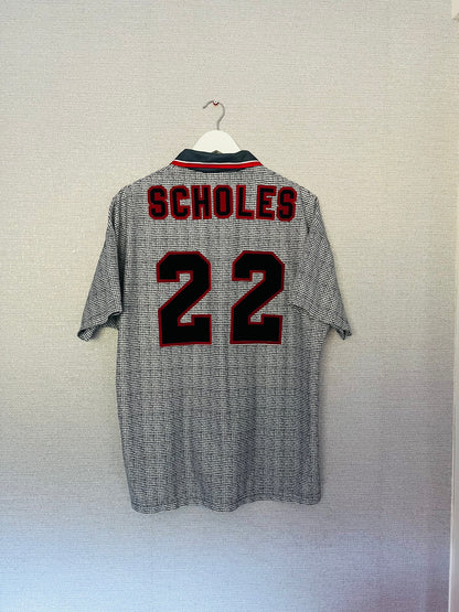 Manchester United away football shirt 1995/96 Scholes Large