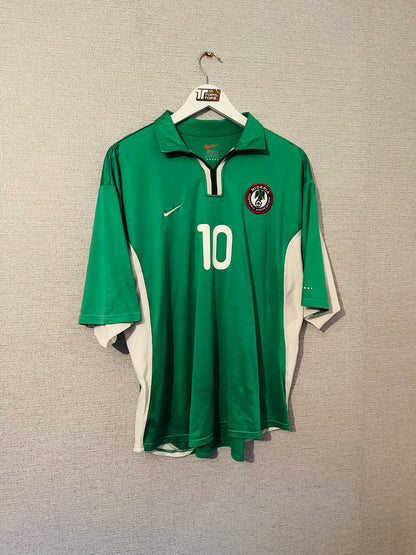 Nigeria home football shirt 2000/02 Okocha XL