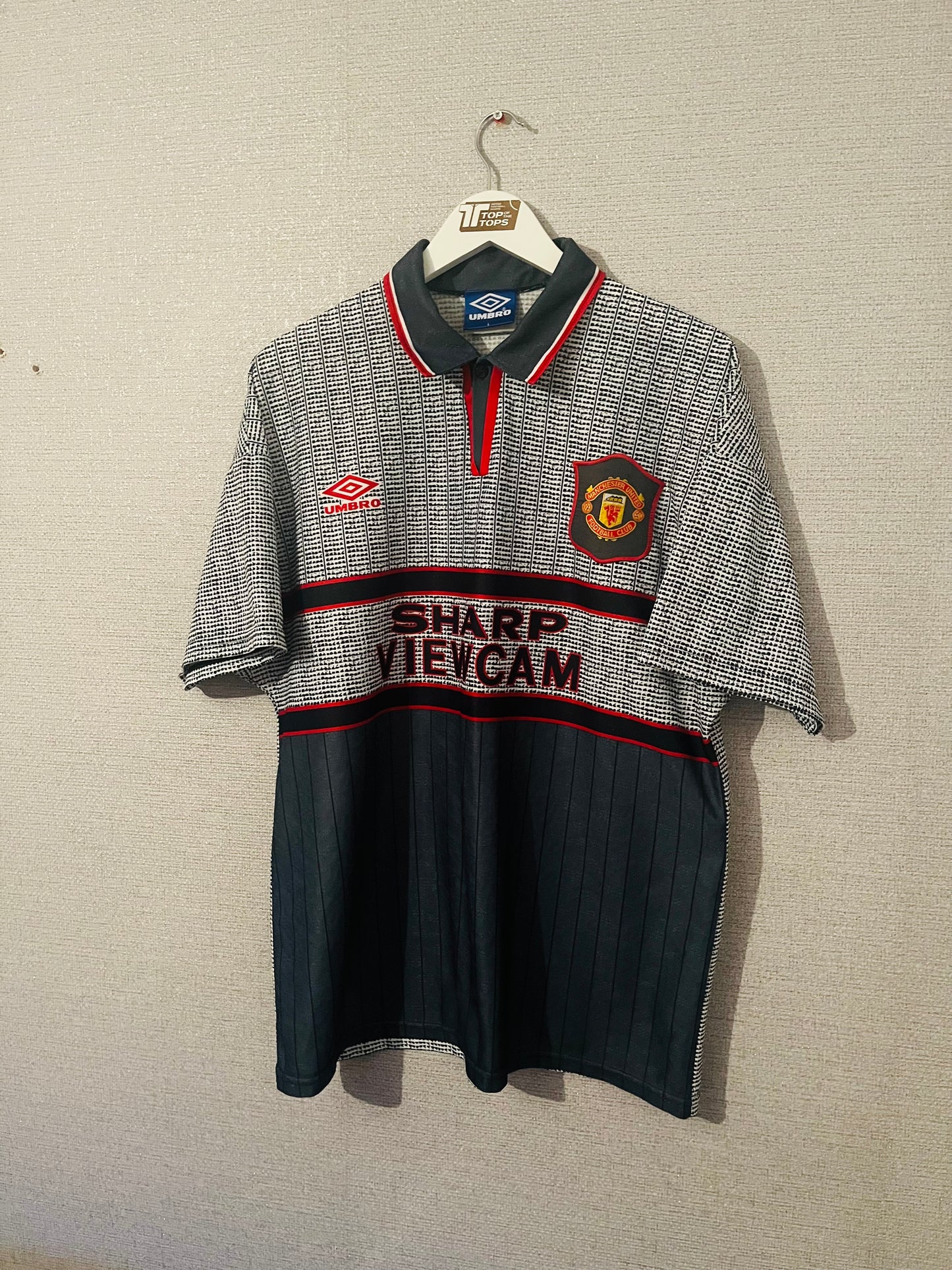 Manchester United away football shirt 1995/96 Beckham Large