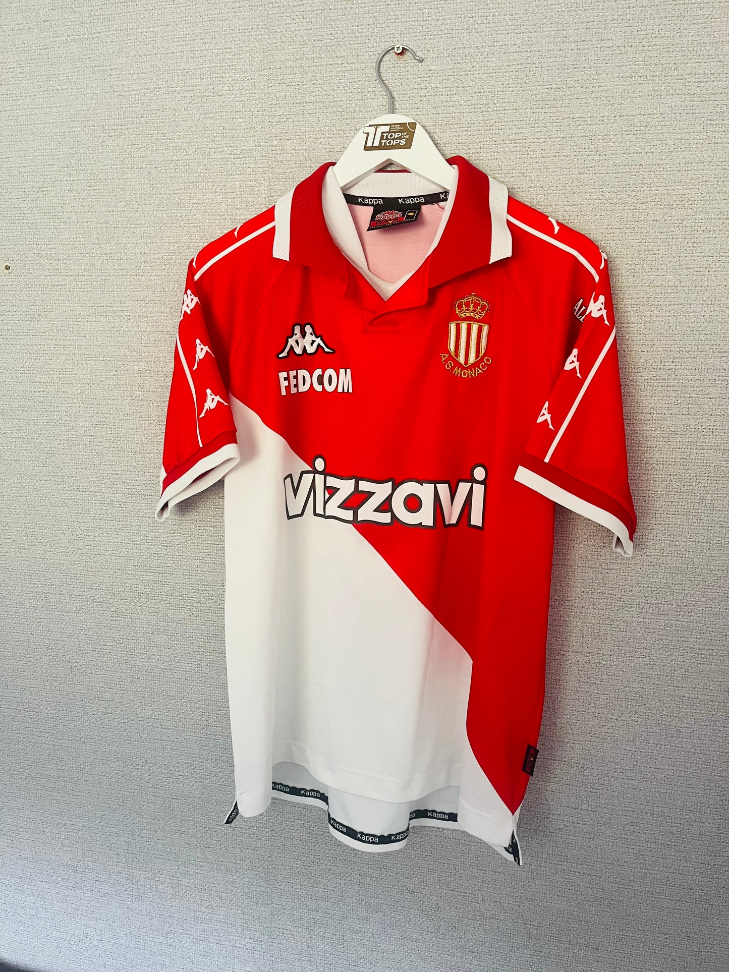 Monaco home football shirt 2000/01 Marquez Medium