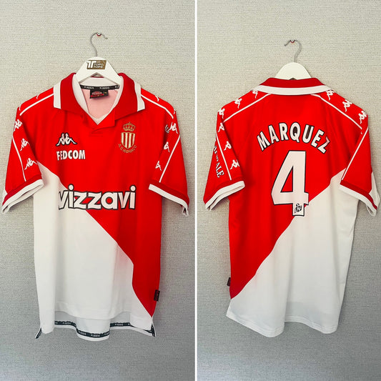 Monaco home football shirt 2000/01 Marquez Medium