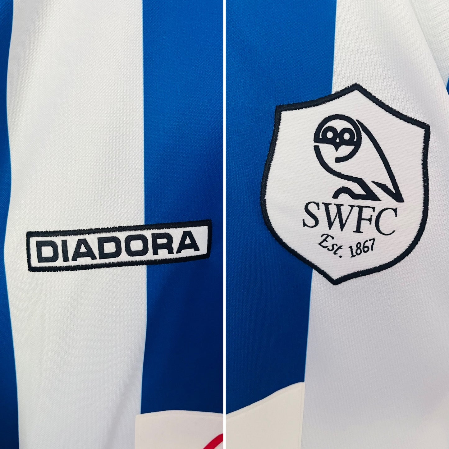 Sheffield Wednesday home football shirt 2003/05 Kuqi XXL