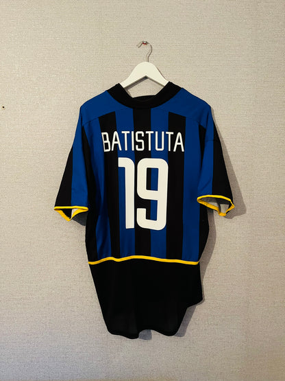 Inter Milan home player spec football shirt 2002/03 Batistuta XL