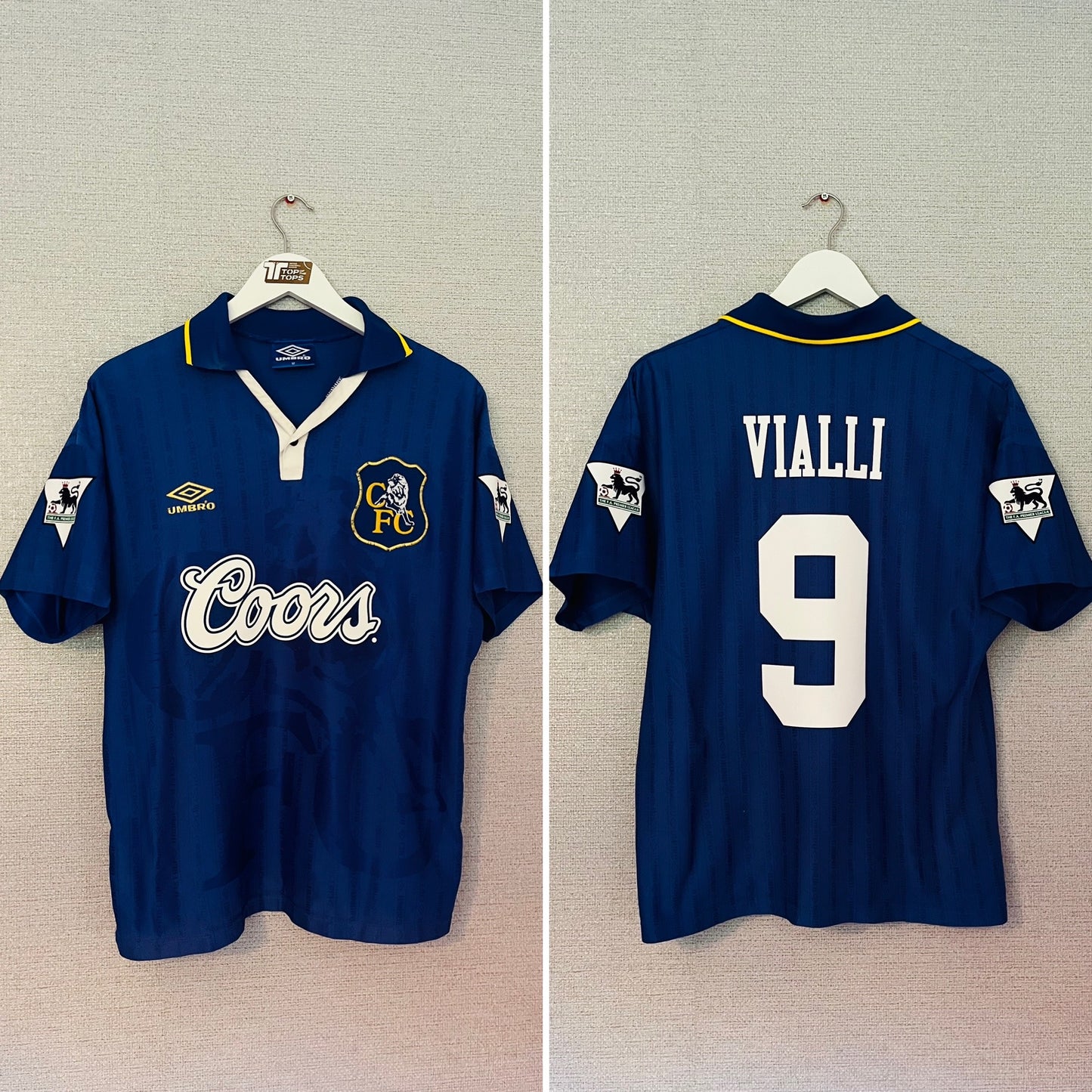 Chelsea home football shirt 1995/97 Vialli Medium