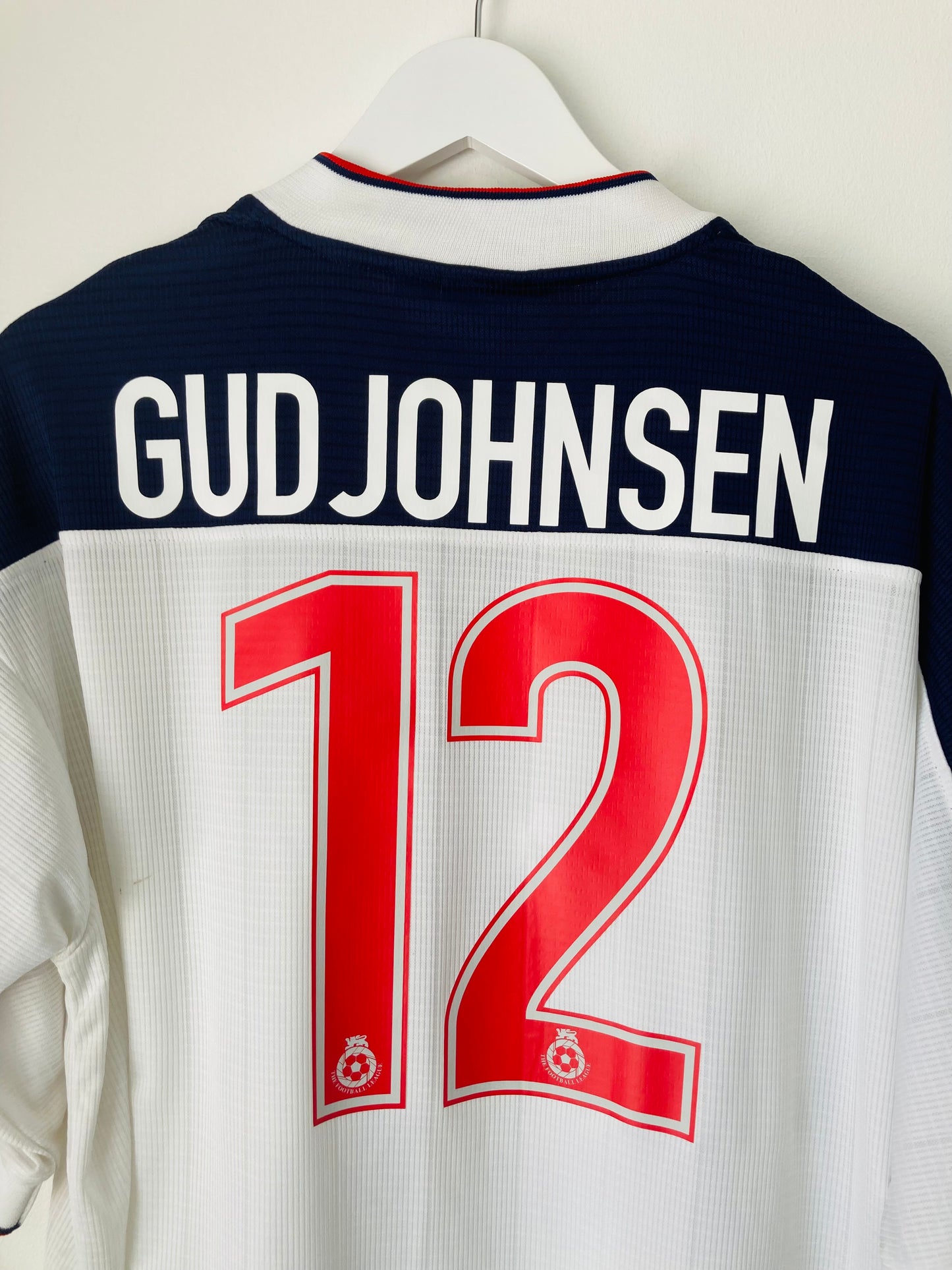 Bolton Wanderers home football shirt 1999/2001 Gudjohnsen BNWTs
