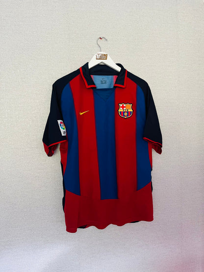 Barcelona home football shirt 2003/04 Ronaldinho Medium