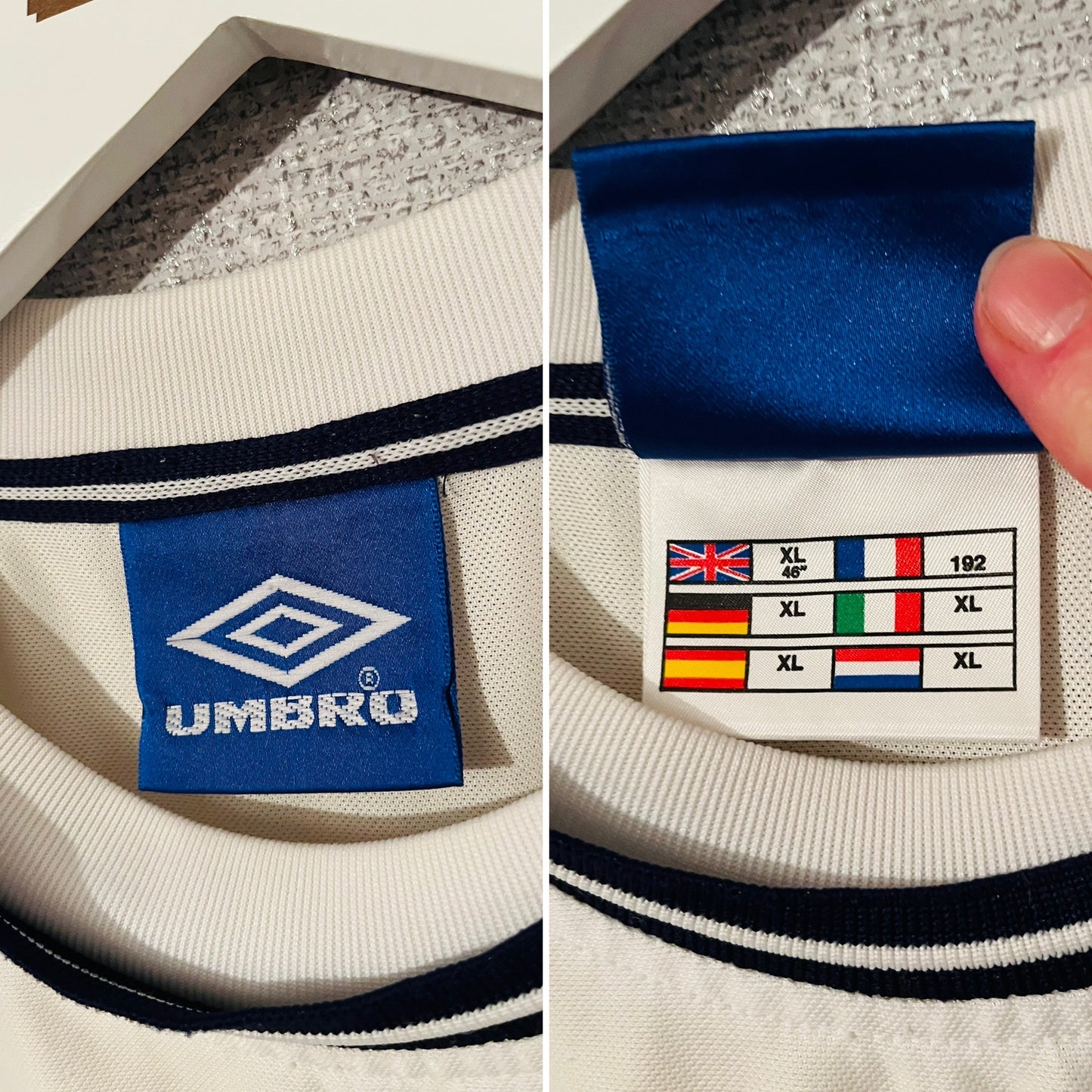 England home football shirt 1999/2000 Beckham XL