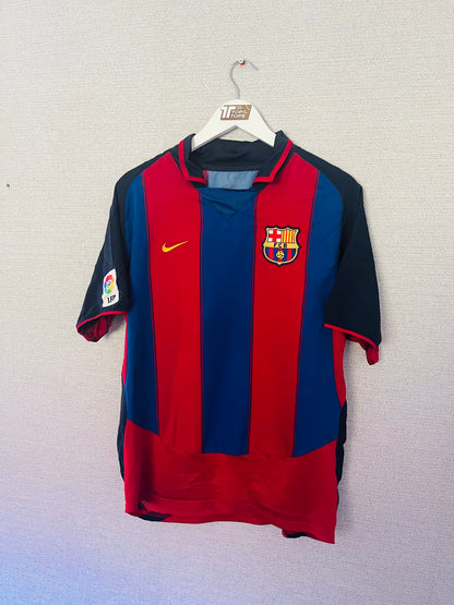 Barcelona home football shirt 2003/04 Ronaldinho Medium