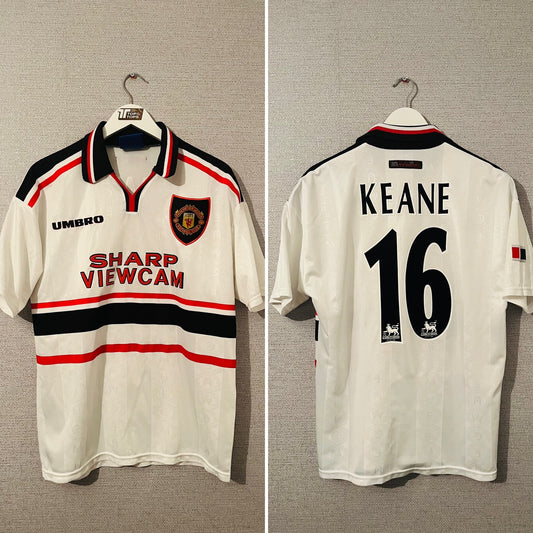 Manchester United away football shirt 1997/99 Keane Medium