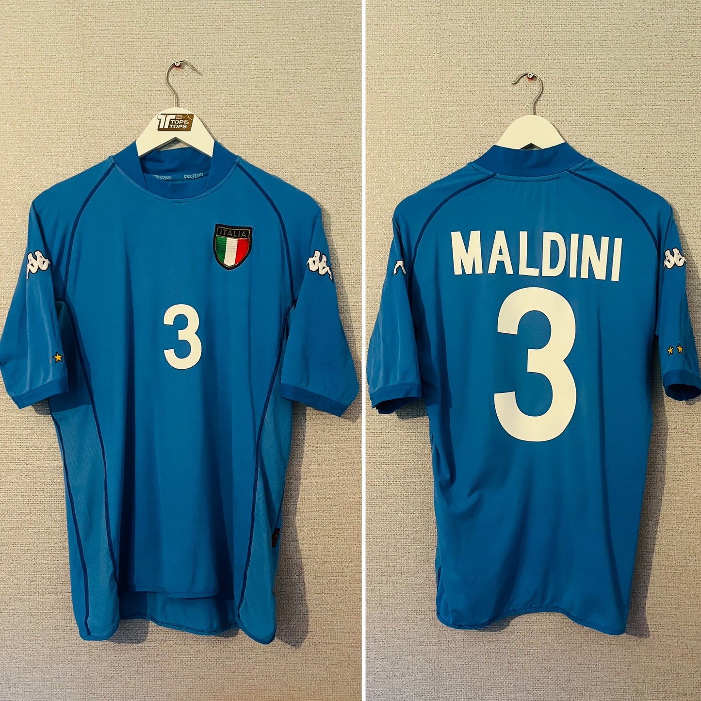 Italy home football shirt 2000/02 Maldini medium/large