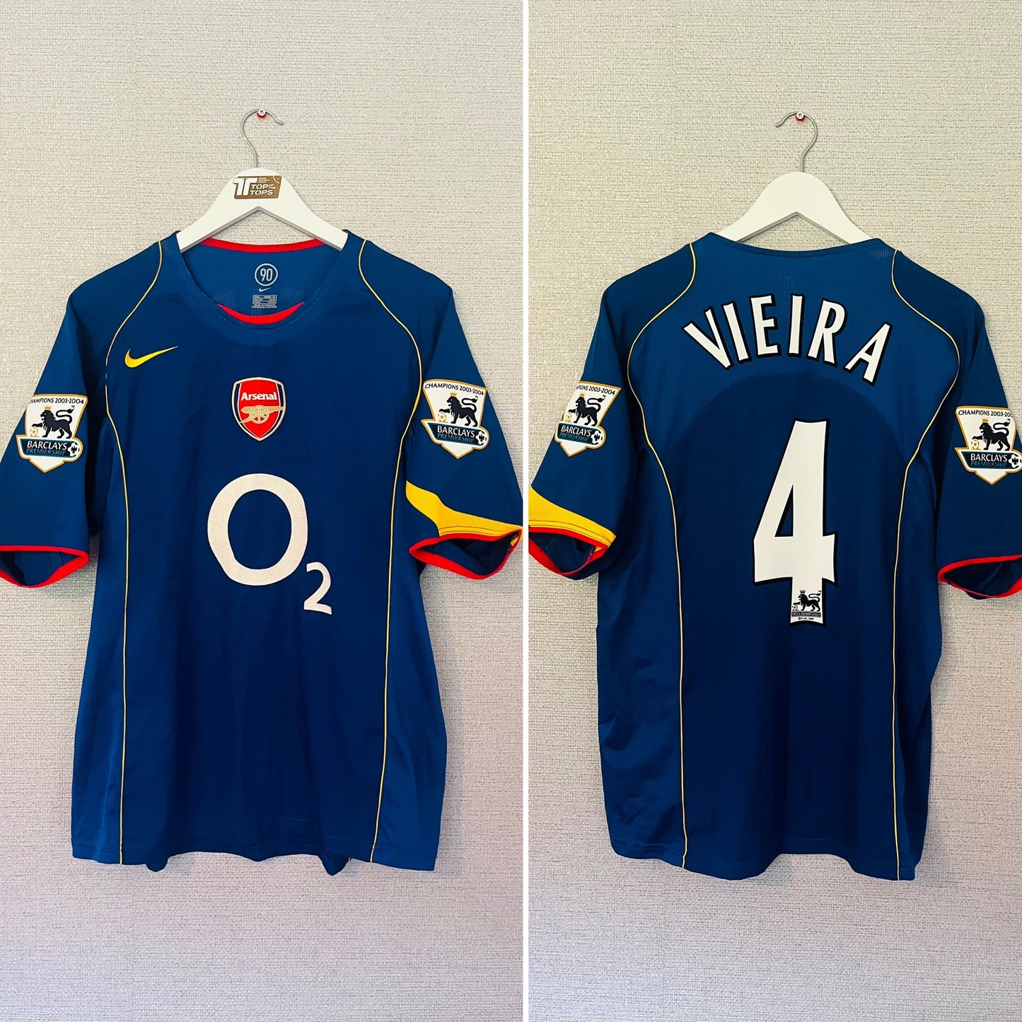 Arsenal away football shirt 2004/05 Vieira Large