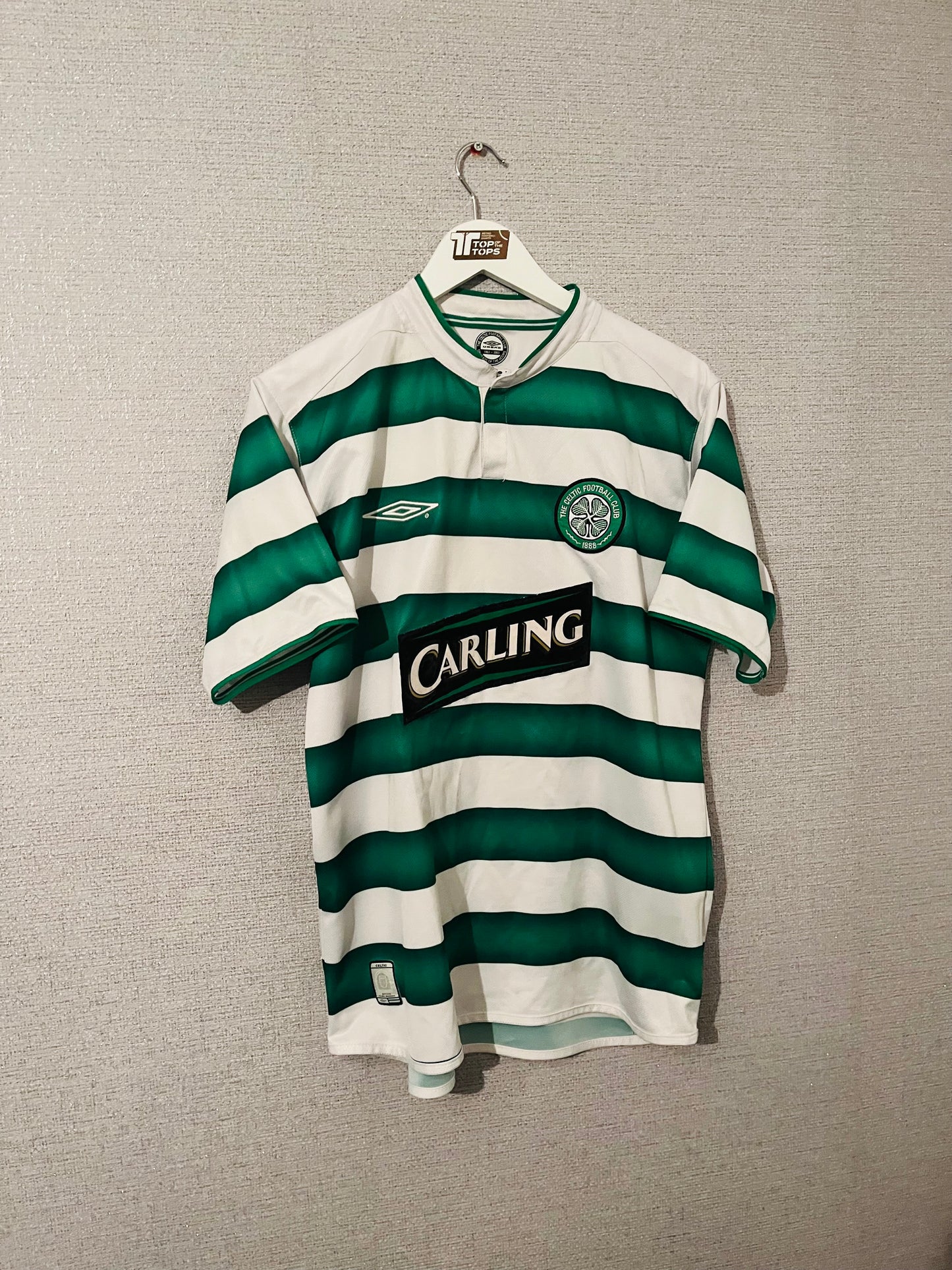 Glasgow Celtic home football shirt 2003/04 Larsson Medium