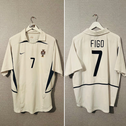 Portugal away football shirt 2002/04 Figo XL