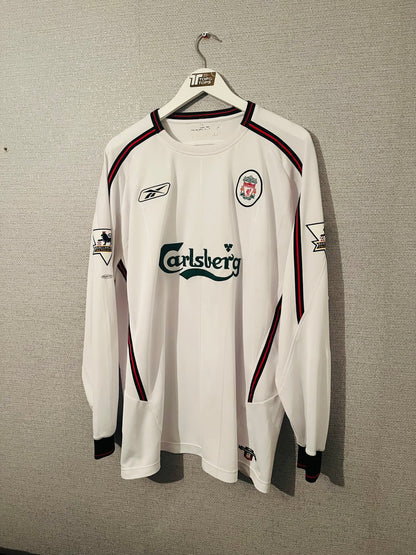 Liverpool away football shirt 2003/04 Baros XXL L/S