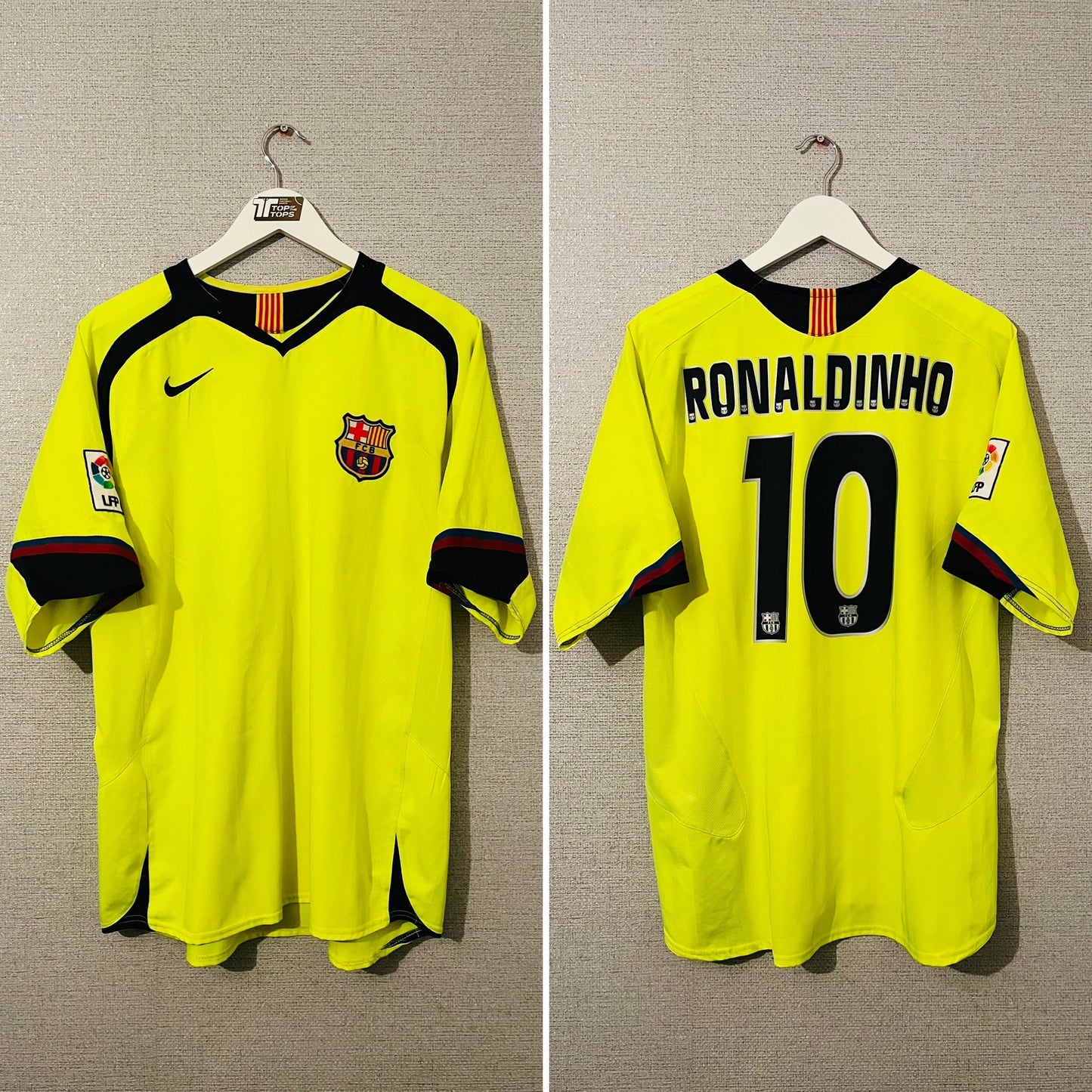 Barcelona away football shirt 2005/06 Ronaldinho Large