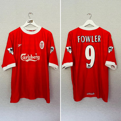 Liverpool home football shirt 1998/2000 Fowler XL