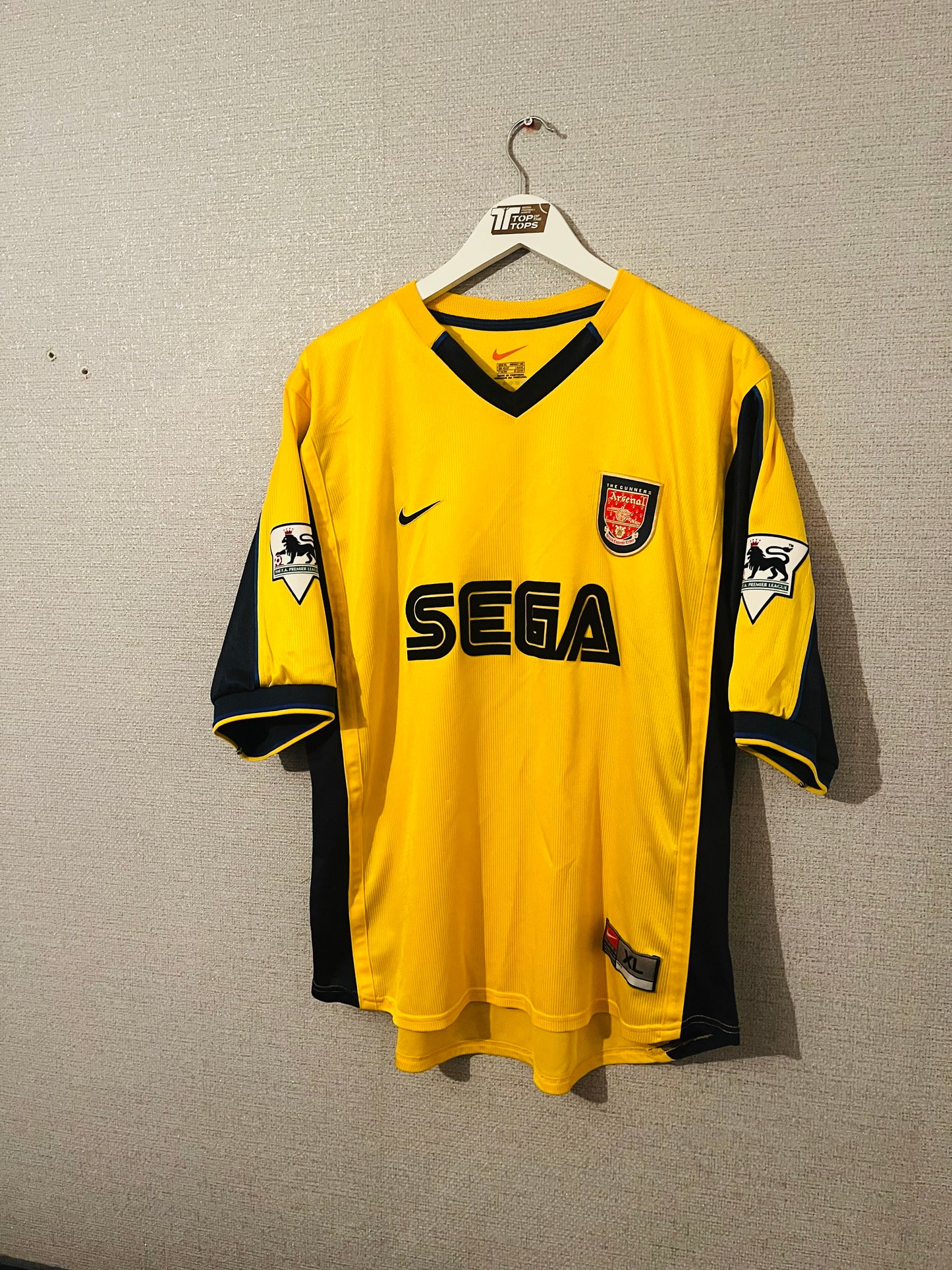 Arsenal away football shirt 1999/2000 Petit XL