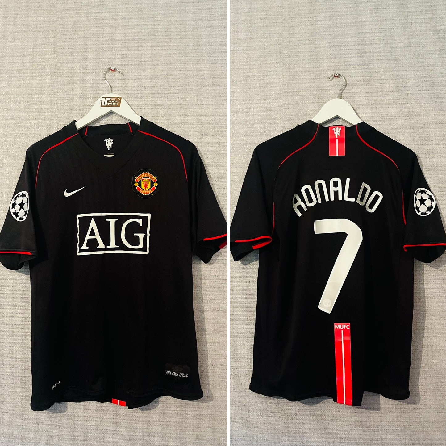 Manchester United away football shirt 2007/08 CR7 Medium