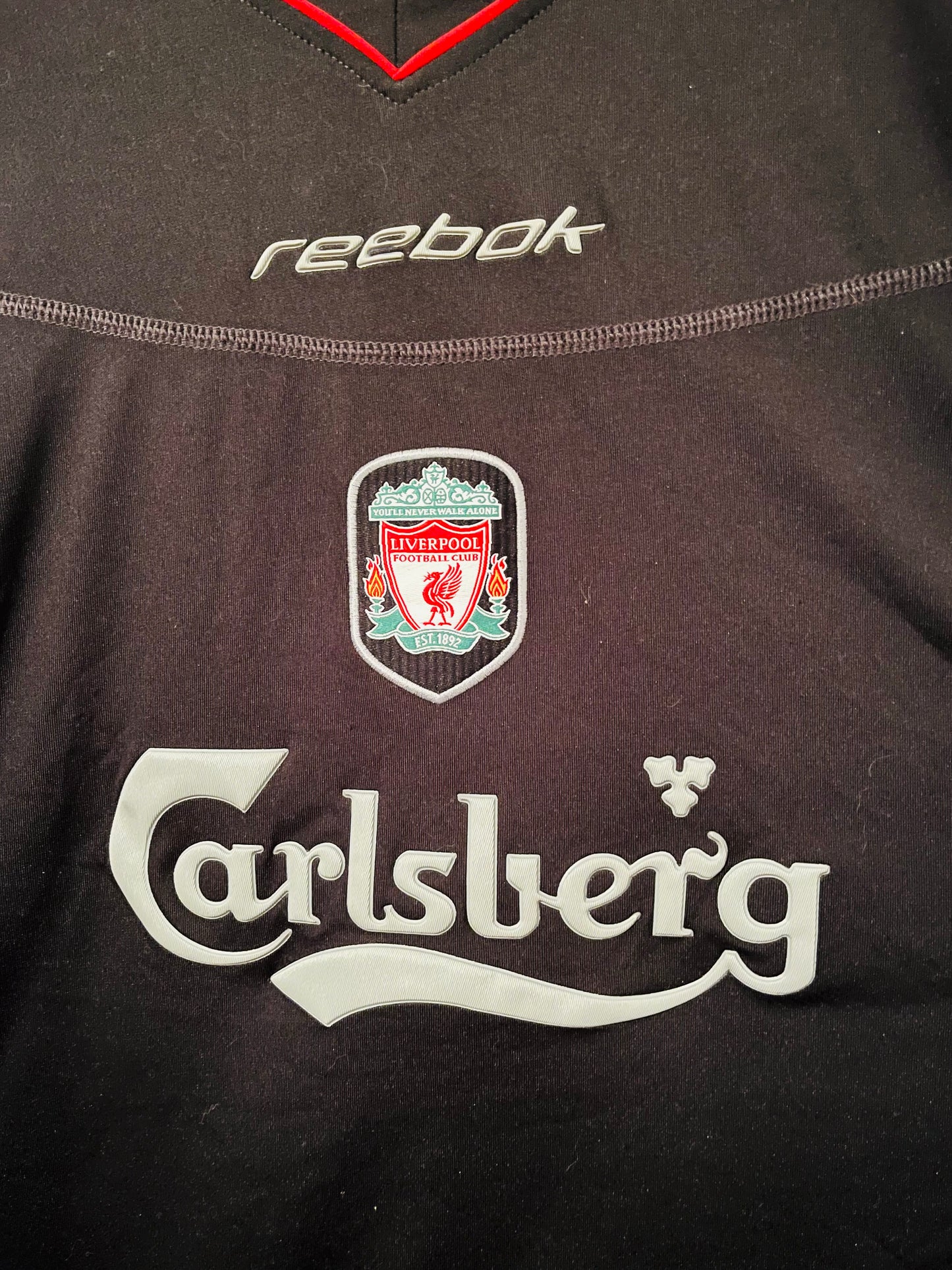 Liverpool away football shirt 2002/03 Gerrard Large