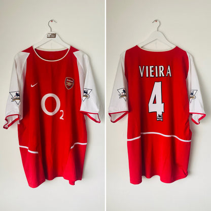 Arsenal home football shirt 2002/04 Vieira XXL