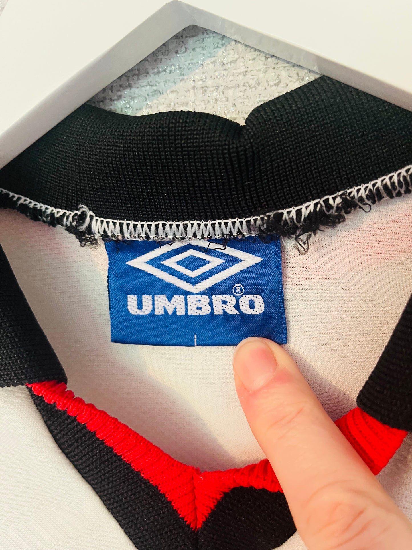 Manchester United away football shirt 1996/97 Cantona Large