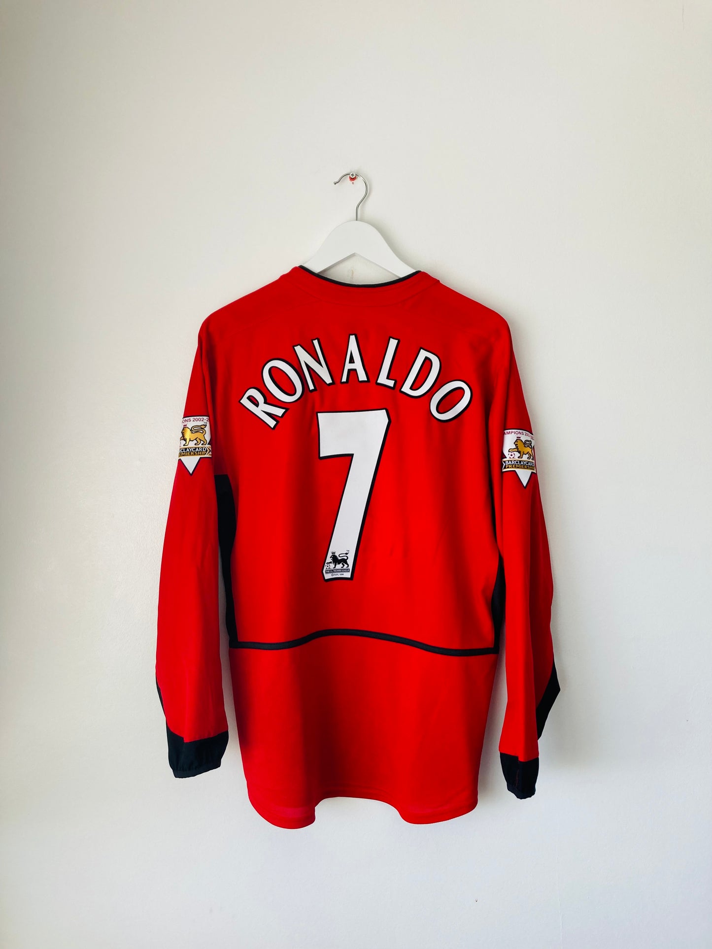 Manchester United home football shirt 2003/04 CR7 Medium L/S