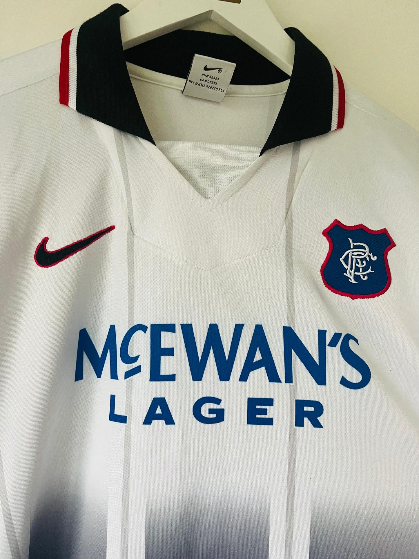 Glasgow Rangers away football shirt 1997/98 Large Gazza