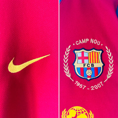 Barcelona home football shirt 2007/08 Ronaldinho Large