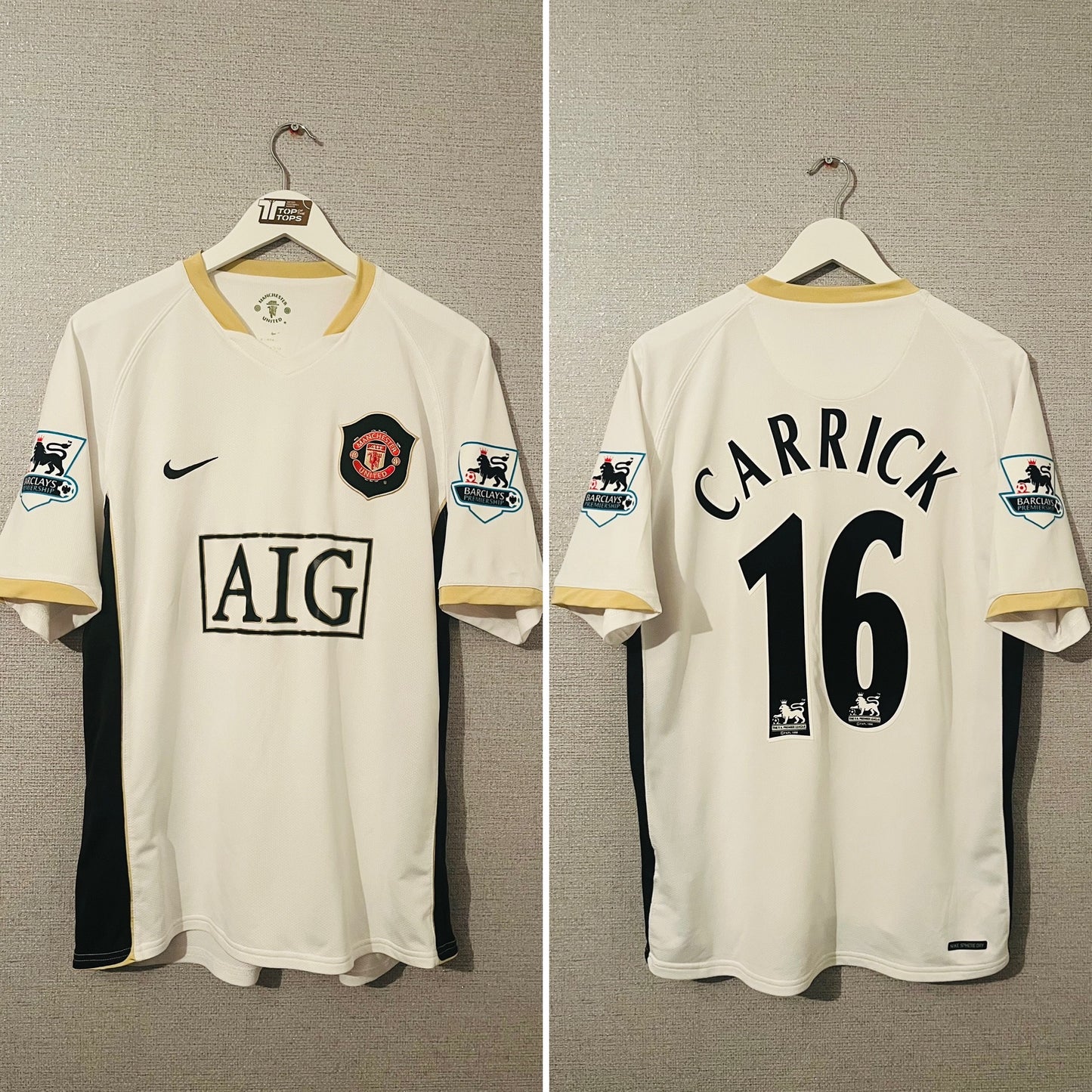 Manchester United away football shirt 2006/07 Carrick Medium