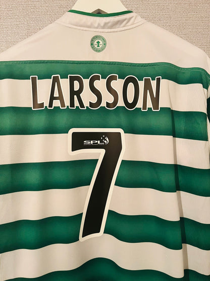 Glasgow Celtic home football shirt 2003/04 Larsson Large