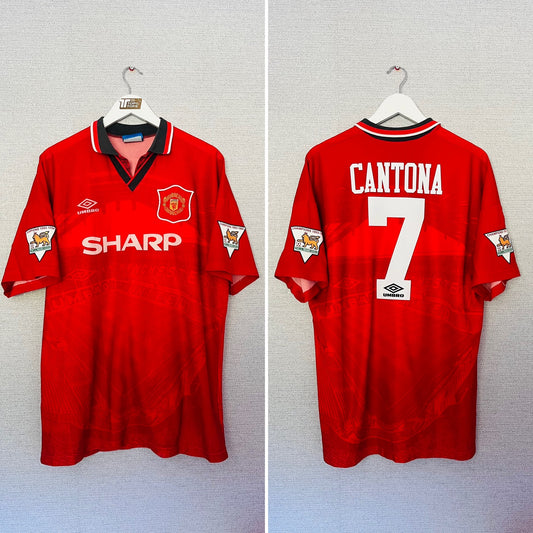 Manchester United home football shirt 1994/95 Cantona XL