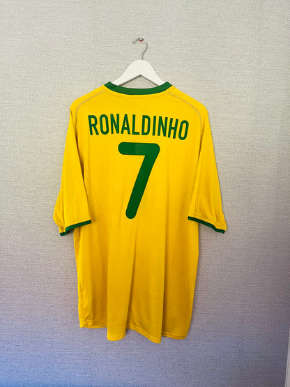 Brazil home football shirt 2000/02 Ronaldinho XXL