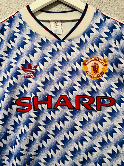 Manchester United away football shirt 1990/92 medium