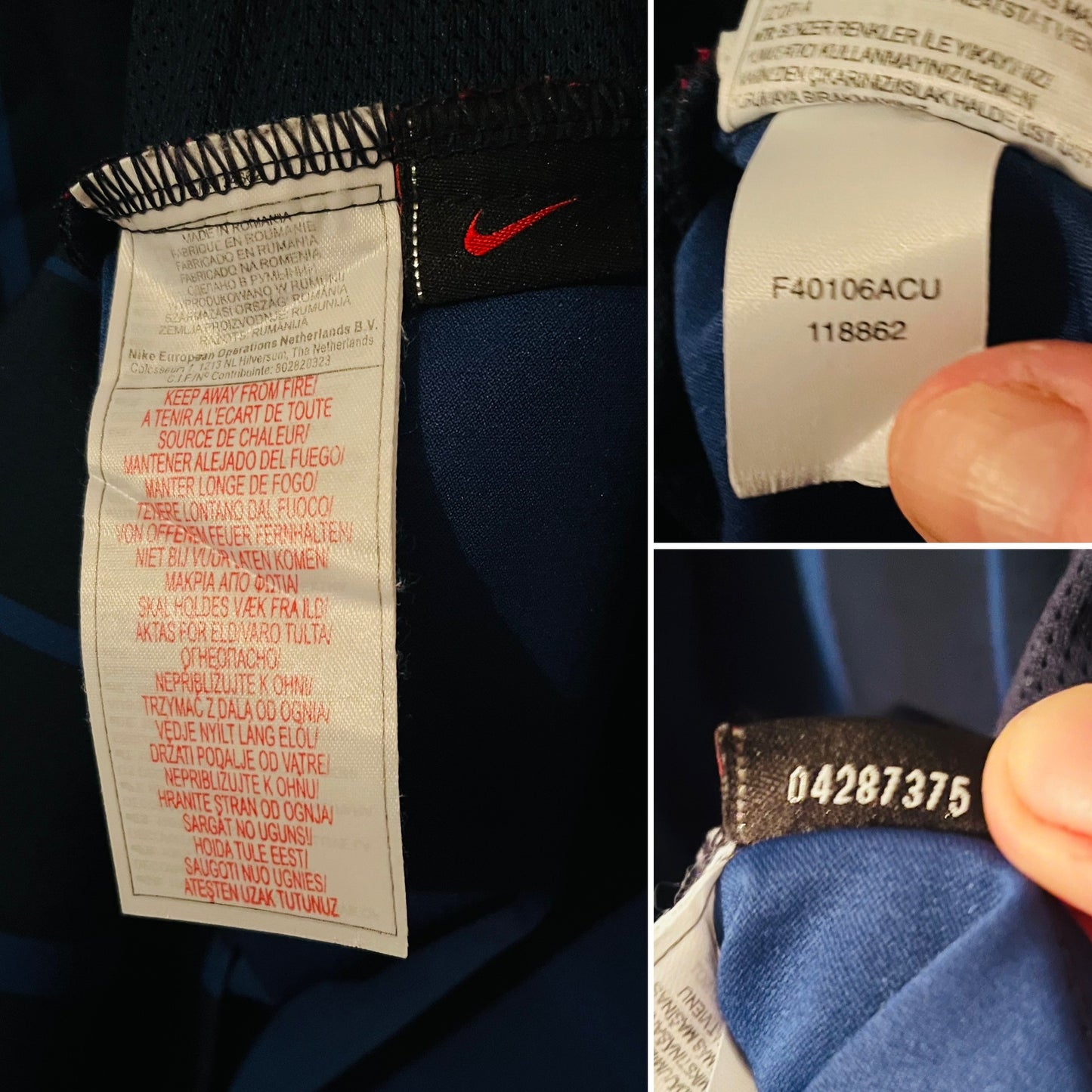 Barcelona away football shirt 2004/05 Ronaldinho Medium