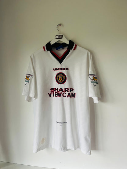 Manchester United away football shirt 1996/97 Cantona XL