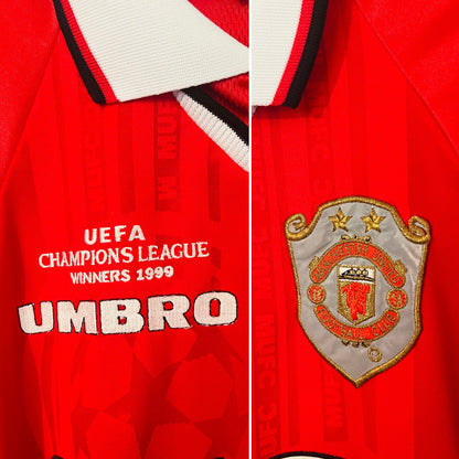 Manchester United home football shirt 1999/2000 Beckham Medium