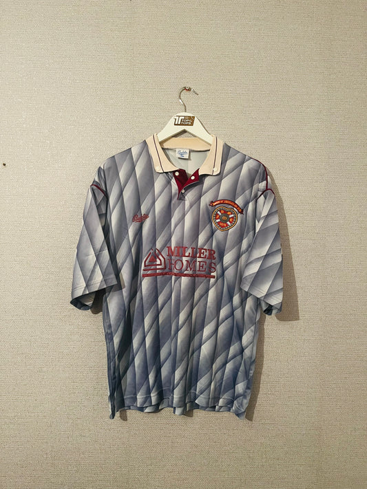 Heart of Midlothian Hearts away football shirt 1990/91 Large