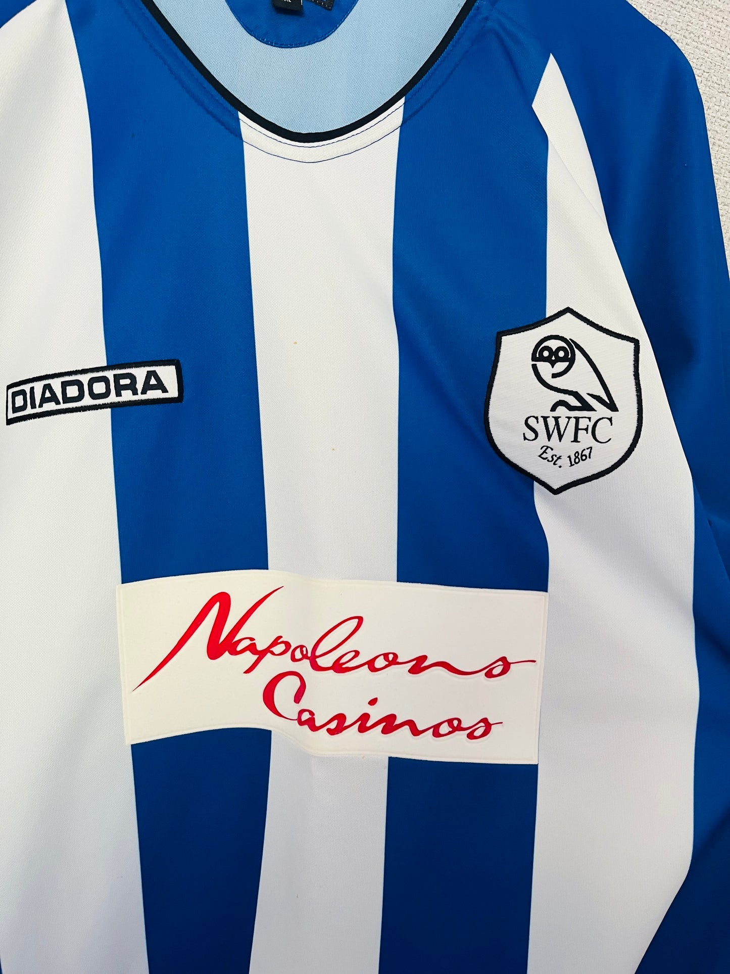 Sheffield Wednesday home football shirt 2003/05 Kuqi XXL